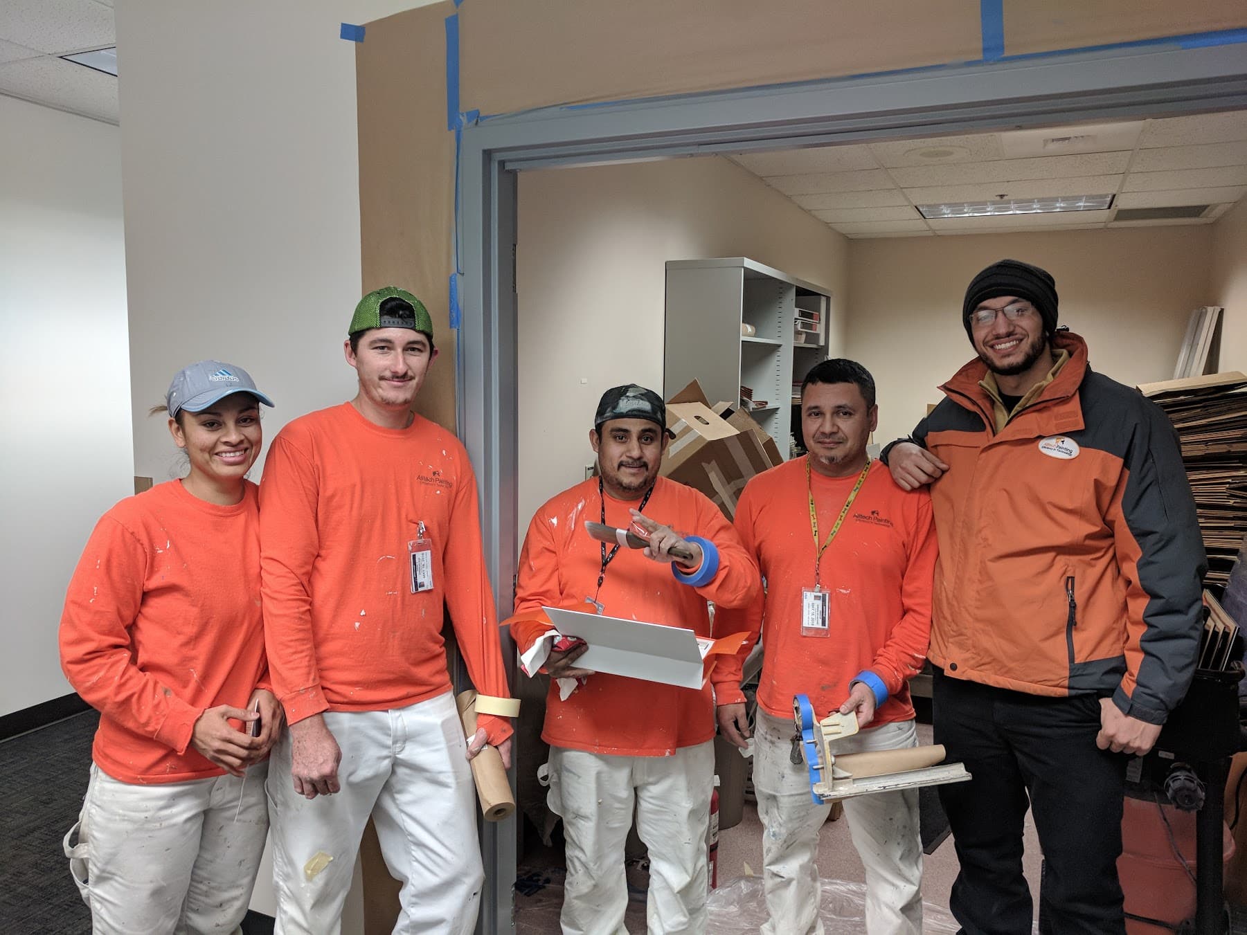 Alltech Painting team members on a job site