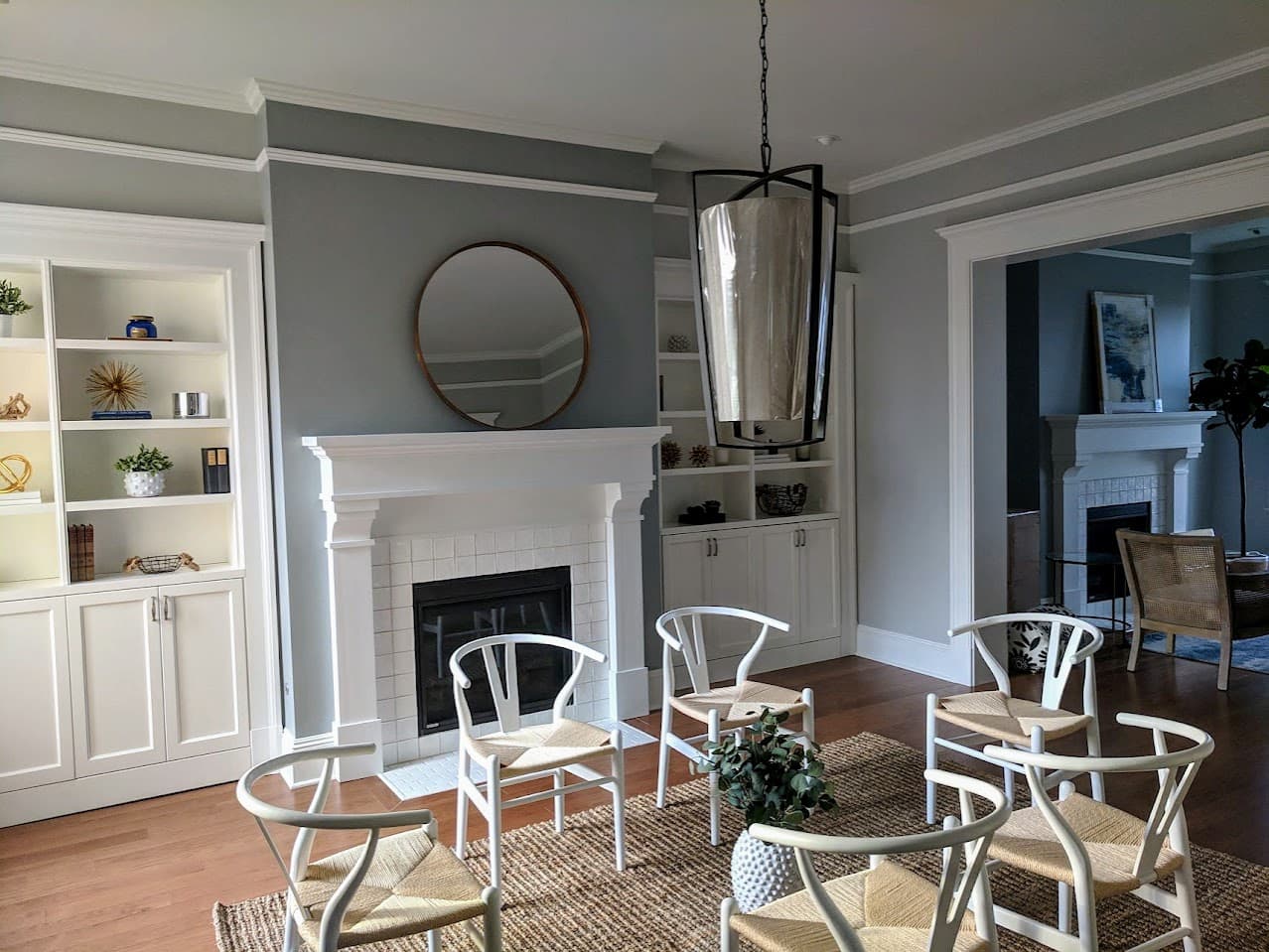 Finished fireplace painting and specialty finish project by Alltech Painting in Kirkland